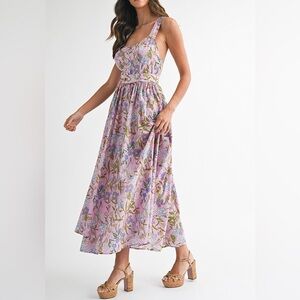 Floral Lavender Maxi Dress